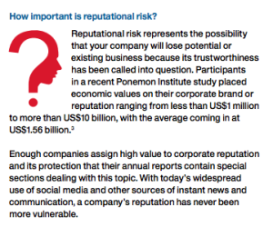 IBM -- Importance Of Reputational Risk